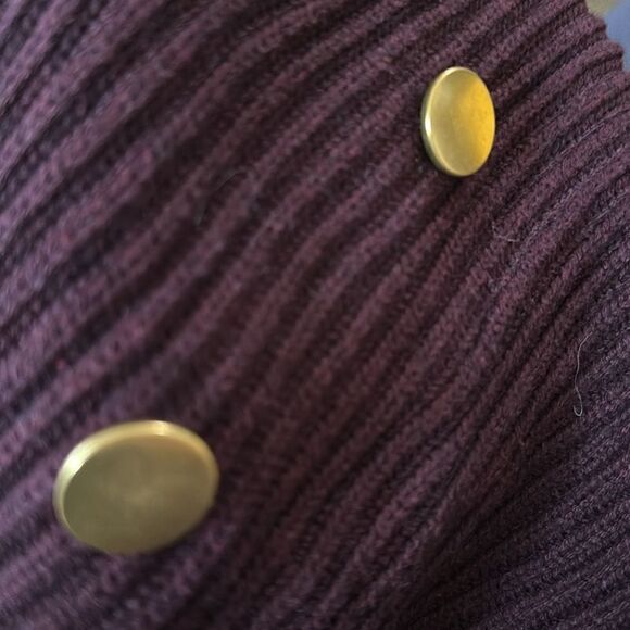 Cabi | 3350 Regal Cardigan Mulberry Wine Gold Tone Buttons Long Line Duster | S - Picture 13 of 13